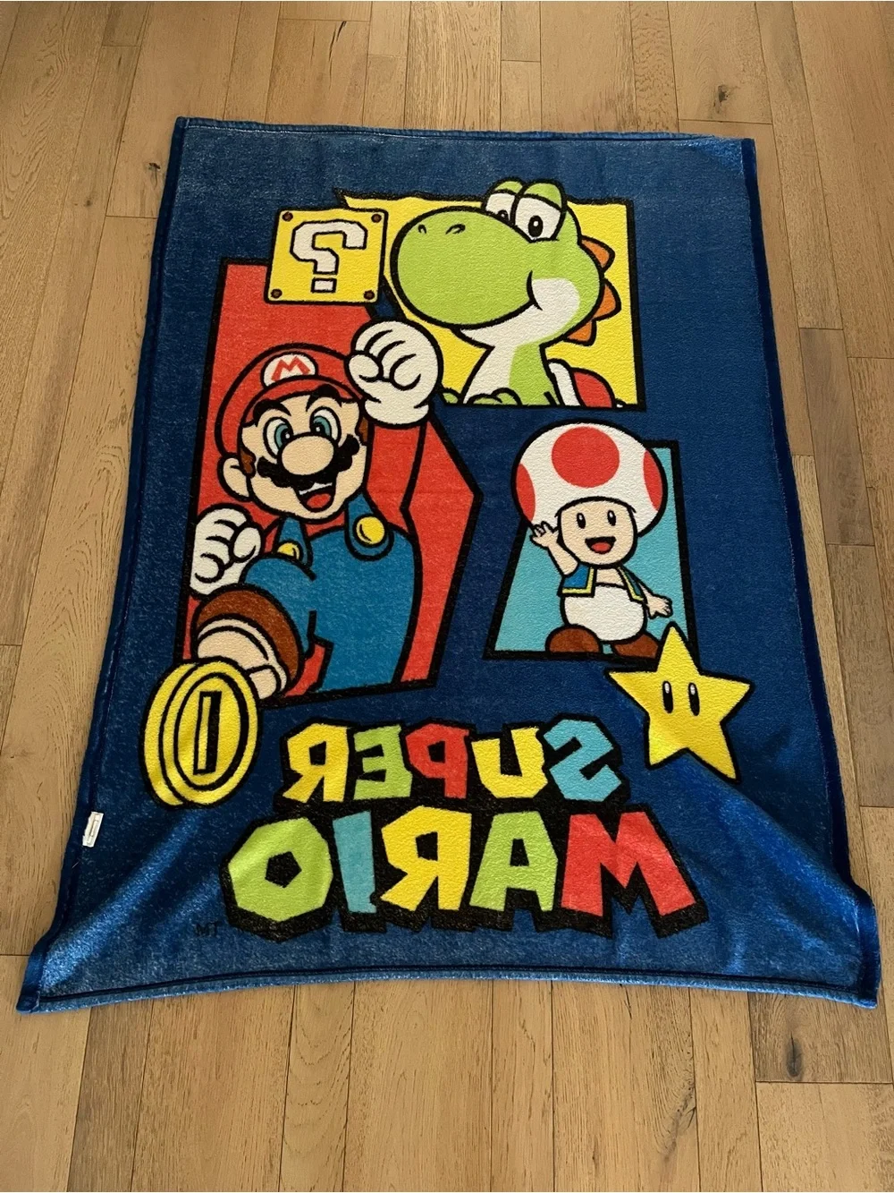 Nintendo super Mario fleece blanket
